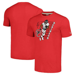 Bijan Robinson Atlanta Falcons Homage Unisex Caricature Player Tri-Blend T-Shirt Red