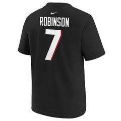 Bijan Robinson Atlanta Falcons Youth Player Name & Number T-Shirt Black
