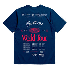 Philadelphia 76ers Bleacher Report x Unisex World Tour T-Shirt Navy