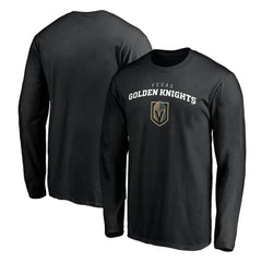 NHL Vegas Golden Knights Team Lockup Long Sleeve T-Shirt - Black