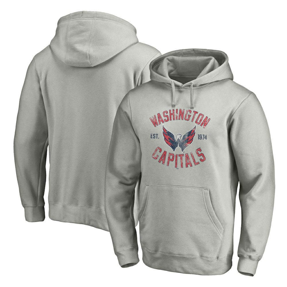 NHL Washington Capitals Heritage Pullover Hoodie - Heather Gray