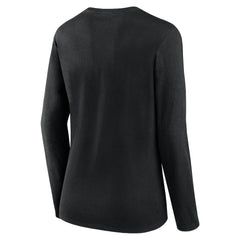 Carolina Panthers Women's Plus Size Foiled Play Long Sleeve T-Shirt Black