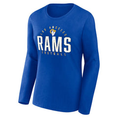 Los Angeles Rams Women's Plus Size Foiled Play Long Sleeve T-Shirt Royal
