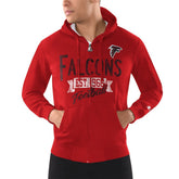 Atlanta Falcons Starter Domestic Post Season Full-Zip Hoodie Red