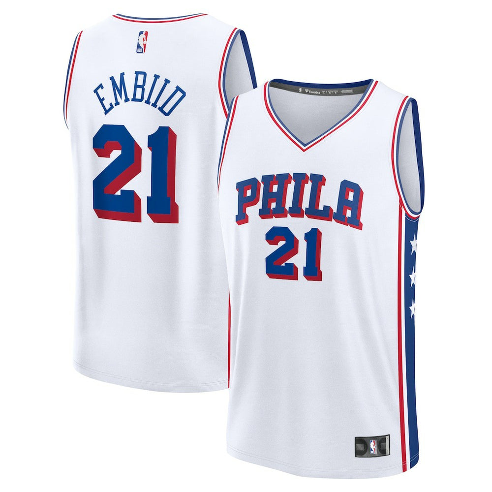 NBA Joel Embiid Philadelphia 76ers Fast Break Replica Player Jersey - Association Edition - White
