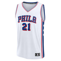 NBA Joel Embiid Philadelphia 76ers Fast Break Replica Player Jersey - Association Edition - White