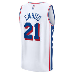 NBA Joel Embiid Philadelphia 76ers Fast Break Replica Player Jersey - Association Edition - White