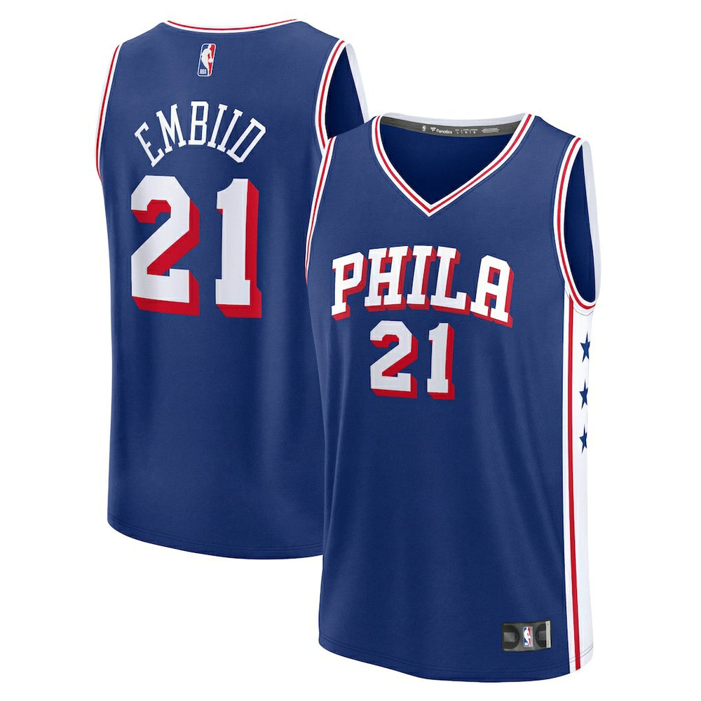 NBA Joel Embiid Philadelphia 76ers Fast Break Replica Jersey - Icon Edition - Royal