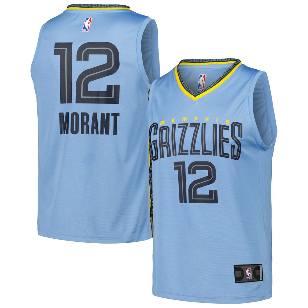 NBA Ja Morant Memphis Grizzlies Fast Break Replica Player Jersey - Statement Edition - Light Blue