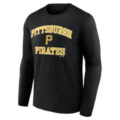 Pittsburgh Pirates Logo Athletic Heart & Soul Long Sleeve T-Shirt - Black T-shirts