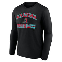 Arizona Diamondbacks Logo Athletic Heart & Soul Long Sleeve T-Shirt - Black T-shirts