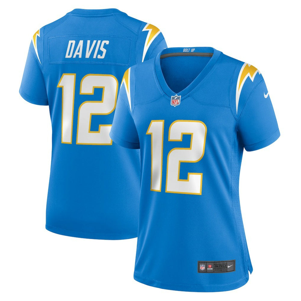 NFL Derius Davis Los Angeles Chargers Women's Team Game Jersey - Powder Blue