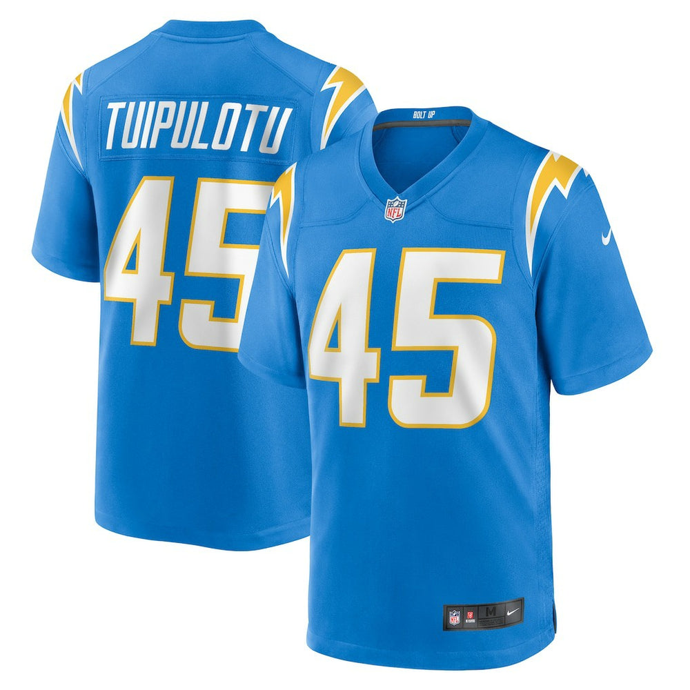 NFL Tuli Tuipulotu Los Angeles Chargers Team Game Jersey - Powder Blue