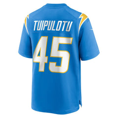 NFL Tuli Tuipulotu Los Angeles Chargers Team Game Jersey - Powder Blue
