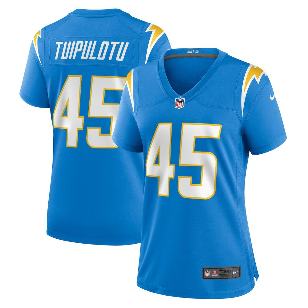 NFL Tuli Tuipulotu Los Angeles Chargers Women's Team Game Jersey - Powder Blue