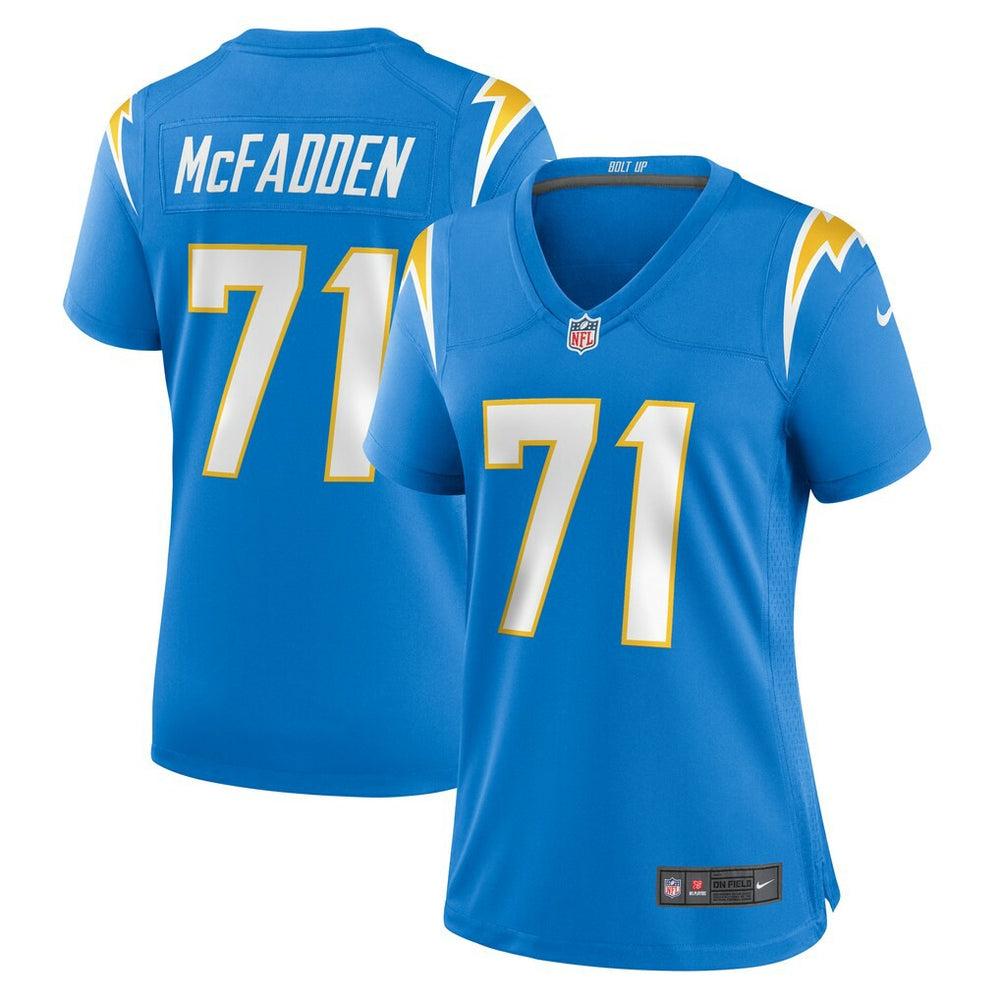 NFL Jordan McFadden Los Angeles Chargers Women's Team Game Jersey - Powder Blue