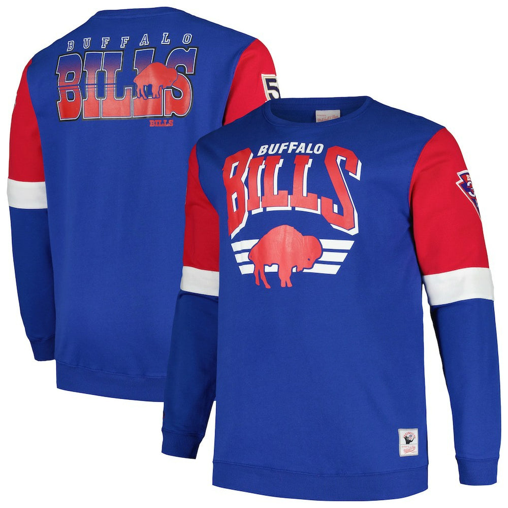 Buffalo Bills Big & Tall Fleece Pullover Sweatshirt Royal