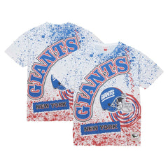 New York Giants Big & Tall Allover Print T-Shirt White
