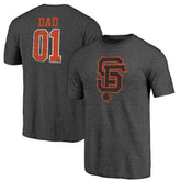 San Francisco Giants Greatest Dad Tri-Blend T-Shirt - Heather Charcoal T-shirts