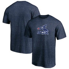 Chicago White Sox Cooperstown Collection Throwback Logo Tri-Blend T-Shirt - Navy T-shirts