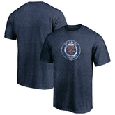 Detroit Tigers Cooperstown Collection Throwback Logo Tri-Blend T-Shirt - Heather Navy T-shirts