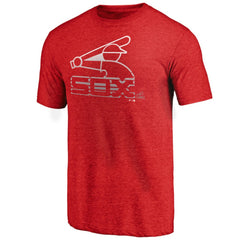 Chicago White Sox Cooperstown Collection Logo Tri-Blend T-Shirt - Heather Red T-shirts