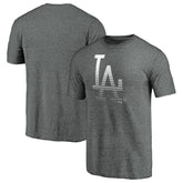Los Angeles Dodgers Cooperstown Collection Logo Tri-Blend T-Shirt - Heather Gray T-shirts