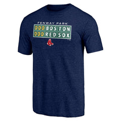Boston Red Sox Hometown Collection Scoreboard Tri-Blend T-Shirt - Heather Navy T-shirts