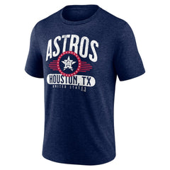 Houston Astros Badge of Honor Tri-Blend T-Shirt - Heather Navy T-shirts