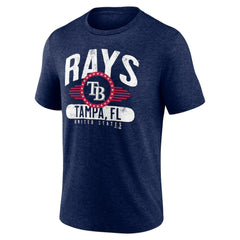 Tampa Bay Rays Badge of Honor Tri-Blend T-Shirt - Heather Navy T-shirts