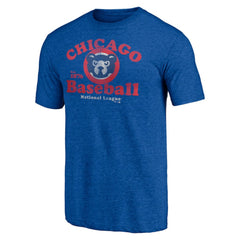 Chicago Cubs Cooperstown Collection Our Game Tri-Blend T-Shirt - Heather Royal T-shirts