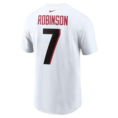 Bijan Robinson Atlanta Falcons Player Name & Number T-Shirt White