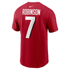 Bijan Robinson Atlanta Falcons Player Name & Number T-Shirt Red