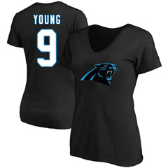 Bryce Young Carolina Panthers Women's Plus Size Fair Catch Name & Number Scoop Neck T-Shirt Black