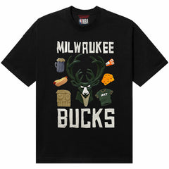 Milwaukee Bucks NBA x MARKET Unisex Claymation T-Shirt Black
