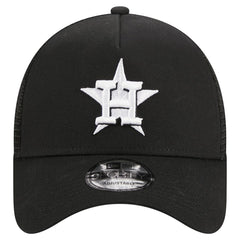 Houston Astros New Era A-Frame 9FORTY Trucker Adjustable Hat - Black Hats