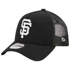 San Francisco Giants New Era A-Frame 9FORTY Trucker Adjustable Hat - Black Hats