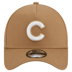 Chicago Cubs New Era A-Frame 9FORTY Adjustable Hat - Khaki Hats