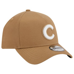 Chicago Cubs New Era A-Frame 9FORTY Adjustable Hat - Khaki Hats