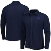 USMNT Antigua Streamer Diamond Button-Up Shacket Navy