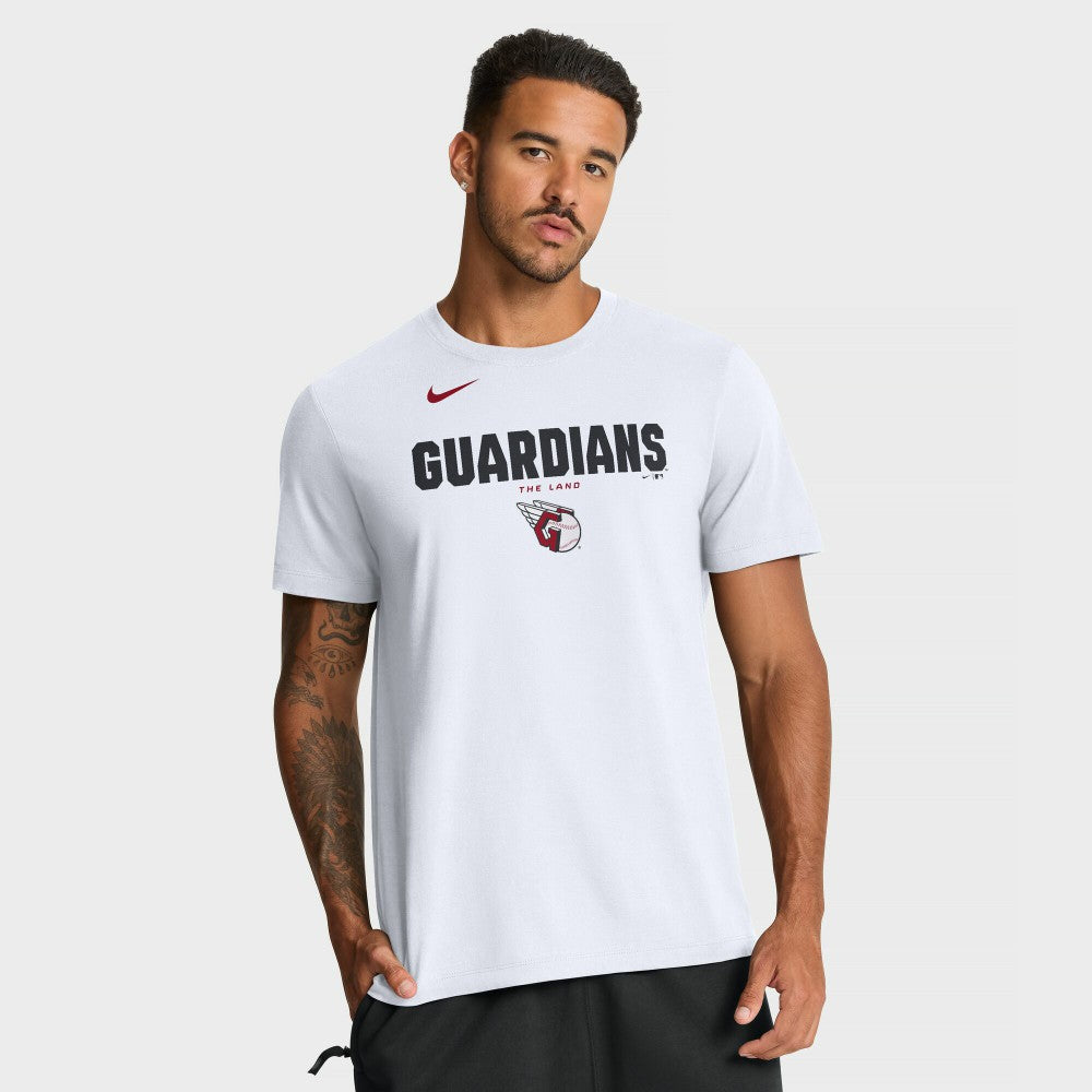 Cleveland Guardians Nike Bold Team Name T-Shirt - White T-shirts