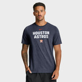 Houston Astros Nike Stacked Tri-Blend T-Shirt - Heather Navy T-shirts