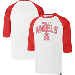 Los Angeles Angels '47 City Connect Crescent Franklin Raglan 3/4-Sleeve T-Shirt - Cream T-shirts