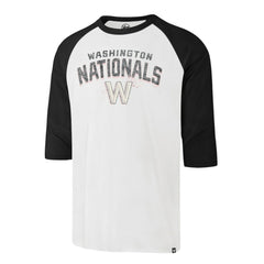 Washington Nationals '47 City Connect Crescent Franklin Raglan 3/4-Sleeve T-Shirt - Cream T-shirts