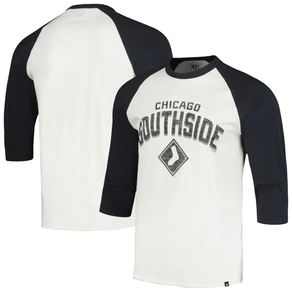 Chicago White Sox '47 City Connect Crescent Franklin Raglan 3/4-Sleeve T-Shirt - Cream T-shirts