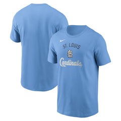 St. Louis Cardinals Nike Early Innings Stack T-Shirt - Light Blue T-shirts