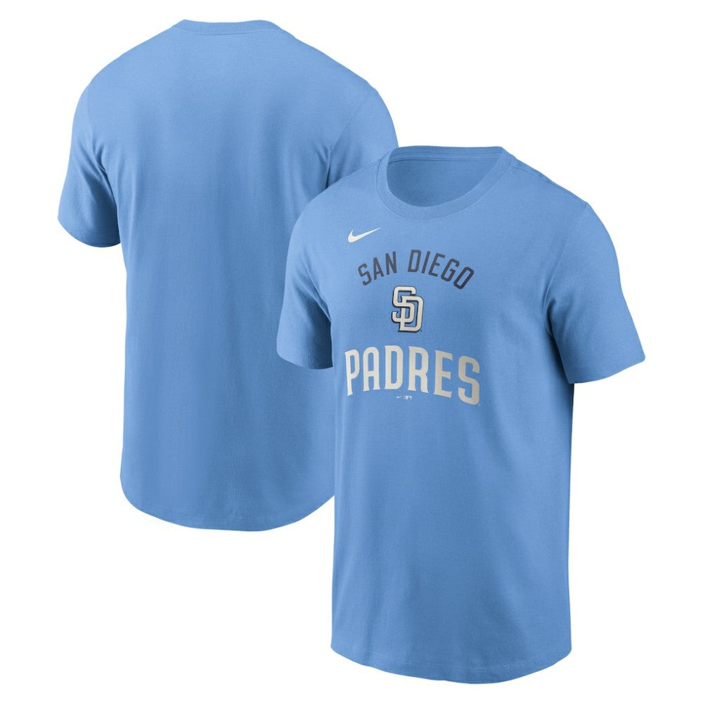San Diego Padres Nike Early Innings Stack T-Shirt - Light Blue T-shirts