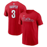 Bryce Harper Philadelphia Phillies Nike Name & Number T-Shirt - Red T-shirts