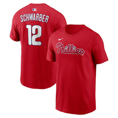 Kyle Schwarber Philadelphia Phillies Nike Name & Number T-Shirt - Red T-shirts
