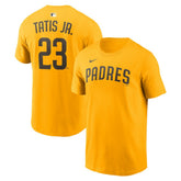 Fernando Tatis Jr. San Diego Padres Nike Name & Number T-Shirt - Gold T-shirts